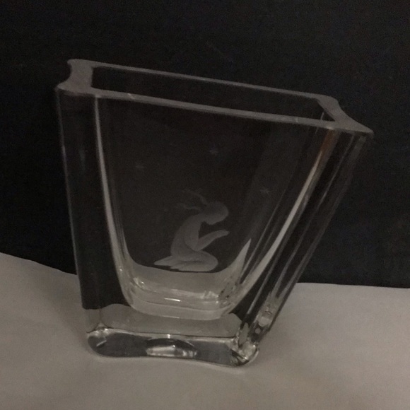 Vintage Skrufs Glasbruk Girl Praying Stars Vase - Picture 9 of 16